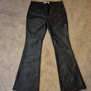 KanCan Black Faux Leather  Pants